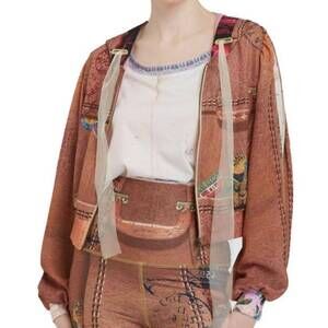 NEW IPNG let's go luggage illusion hoodie puff jacket in multi